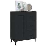 vidaXL Buffet Noir 69 5x34x90 cm Bois d'ingénierie