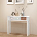 vidaXL Table console en style français Bois