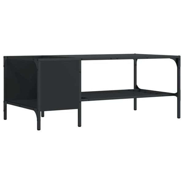 vidaXL Table basse avec support noir 100x51x40 cm bois d'ingénierie
