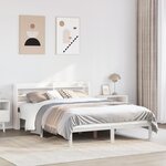 vidaXL Cadre de lit sans matelas blanc 120x200 cm bois de pin massif