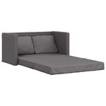 vidaXL Canapé-lit 2 en 1 gris 112x174x55 cm similicuir