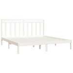 vidaXL Cadre de lit sans matelas blanc 200x200 cm bois massif