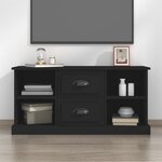 vidaXL Meuble TV noir 99 5x35 5x48 cm bois d'ingénierie