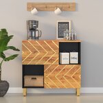 vidaXL Armoire latérale marron et noir 80x33 5x75 cm bois de manguier