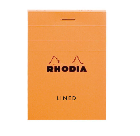 Bloc ORANGE N°11 7,4x10,5 80F agrafées 80g ligné RHODIA