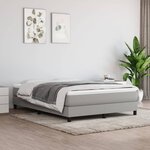 vidaXL Cadre de lit sans matelas gris clair 140x200 cm tissu