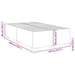 vidaXL Cadre de lit Blanc 120x200 cm Similicuir