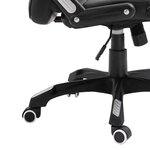 Chaise fauteuil siège de bureau informatique étude similicuir noir 02_0024044
