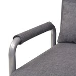 vidaXL Fauteuil pivotant et canapé-lit gris foncé tissu
