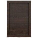 vidaXL Étagère murale marron foncé bois chêne massif traité