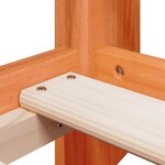 vidaXL Lit superposé avec toit cire marron 75x190cm bois massif de pin