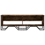 vidaXL Meuble TV chêne fumé 122x34x41 cm bois d'ingénierie