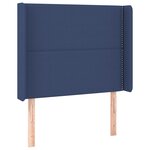 vidaXL Sommier à lattes de lit matelas LED Bleu 90x200 cm Tissu