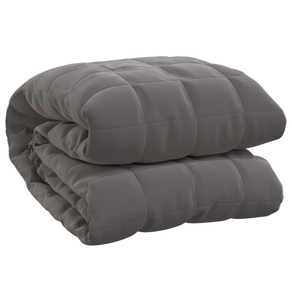 vidaXL Couverture lestée Gris 220x230 cm 15 kg Tissu