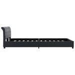 vidaXL Cadre de lit sans matelas noir similicuir 140x200 cm