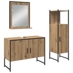 vidaXL Ensemble de meubles de salle de bain 3 pièces en chêne artisanal en bois d'ingénierie