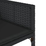 vidaXL Ensemble à manger de jardin 17 Pièces coussins noir résine tressée