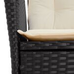 vidaXL Ensemble à manger de jardin 9Pièces coussins noir résine tressée