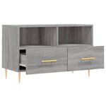 vidaXL Meuble TV Sonoma gris 80x36x50 cm Bois d'ingénierie