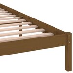 vidaXL Cadre de lit sans matelas bois pin massif 200x200cm marron miel