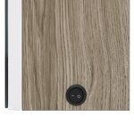 vidaXL Armoire de salle de bain à miroir LED blanc et chêne 62x14x60cm