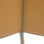 Store double pente manuel rétractable inclinaison réglable métal époxy blanc polyester imperméabilisé anti-UV beige dim. 3 95L x 2 98l x 2 55H m