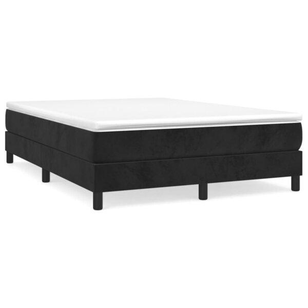 vidaXL Cadre de lit sans matelas noir 140x190 cm velours