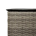 vidaXL Tabourets de bar jardin coussins lot de 2 gris résine tressée
