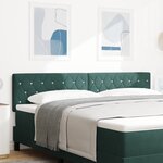 vidaXL Tête de lit LED boutons cristal vert foncé 90 cm Velours