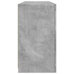 vidaXL Buffet avec lumières LED gris béton 142 5x37x67 cm
