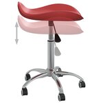 Chaise fauteuil siège de bureau informatique étude similicuir rouge 02_0024060