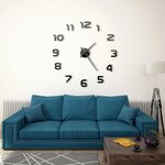 vidaXL Horloge murale 3D Design moderne 100 cm XXL Noir