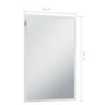 vidaXL Miroir mural à LED pour salle de bains 60x100 cm