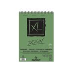 Bloc de 50 feuilles Croquis et Dessin XL Spirale A4 160g Blanc CANSON