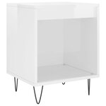 vidaXL Tables de chevet 2 Pièces blanc brillant 40x35x50 cm