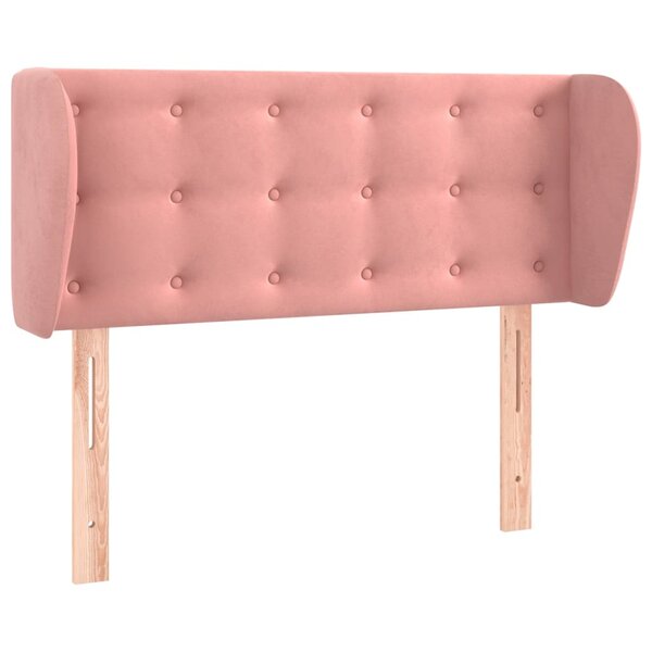 vidaXL Tête de lit avec oreilles Rose 83x23x78/88 cm Velours