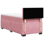 vidaXL Sommier à lattes de lit avec matelas Rose 90x190 cm Velours