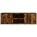 vidaXL Meuble TV chêne fumé 120x34x37 cm bois d'ingénierie