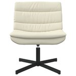 vidaXL Chaise Pivotante Crème Faux cuir Moyenne Pivotante