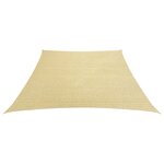 vidaXL Voile d'ombrage 160 g/m² Beige 4/5x4 m PEHD