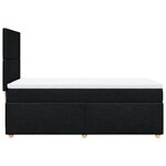 vidaXL Sommier à lattes de lit et matelas Noir 80x200 cm Tissu