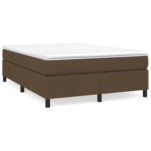 vidaXL Cadre de lit Marron foncé 140x190 cm Tissu