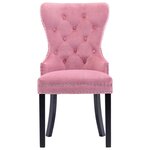 vidaXL Chaises à manger lot de 6 rose velours