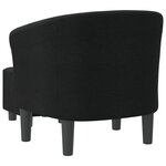 vidaXL Chaise cabriolet avec repose-pied noir tissu