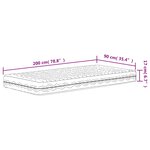 vidaXL Matelas en mousse blanc 90x200 cm dureté H2 H3