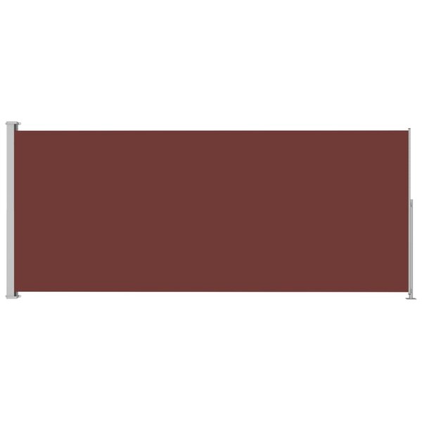 Vidaxl auvent latéral rétractable de patio 200x500 cm marron