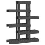 vidaXL Support à plantes Gris 85x25x109 5 cm Bois massif de pin