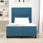Lit vidaXL Bleu foncé 120x200 cm Velours