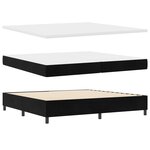 vidaXL Lit à ressorts avec matelas et LED Noir 200x200 cm Velours