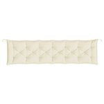 vidaXL Coussins de banc de jardin lot de 2 blanc crème tissu Oxford